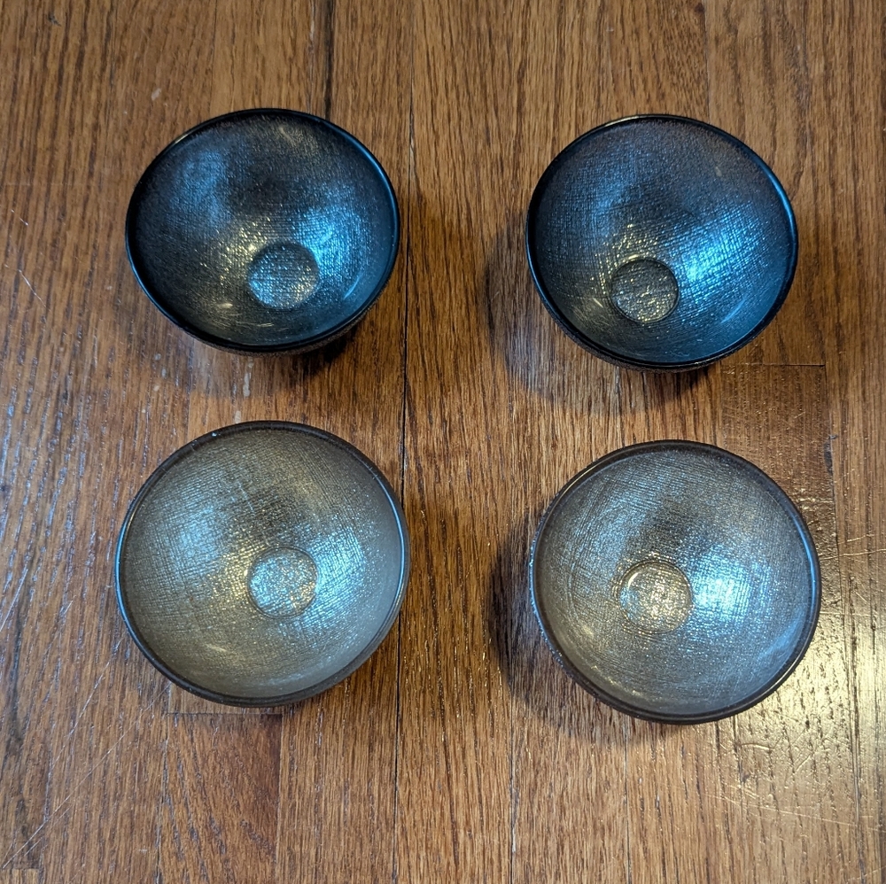 Akcam | Set of 4 Turkish Gold/Silver Glitter Mini Bowls